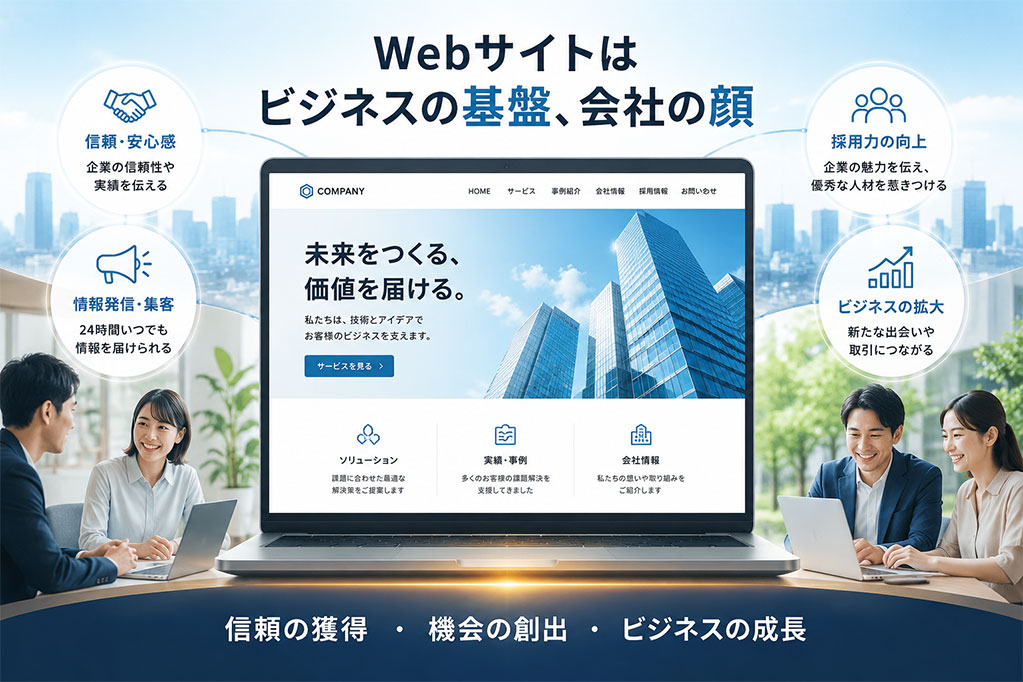 webサイトはビジネスの基盤、会社の顔